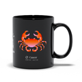 Cancer Zodiac Black Mug