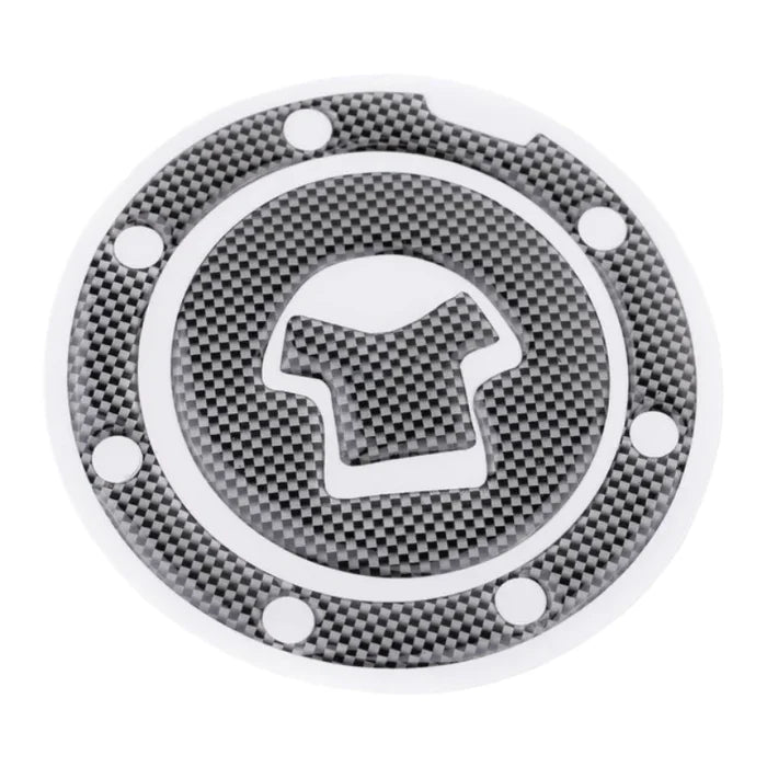 Carbon Fiber Gas Cap Cover with Gel Pad - Scratch Resistant