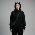 Cardigan hoodie oversize noir style streetwear K-fashion pour homme et femme - Taille M
