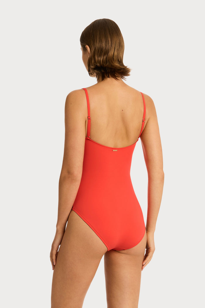 Casa Del Mar Flower Bandeau Swimsuit, Size L (UK 14)