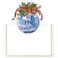 Caspari Blue & White Ornament Place Cards.