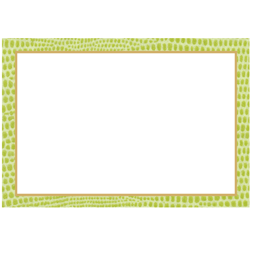 Caspari Place Cards - Green Lizard.