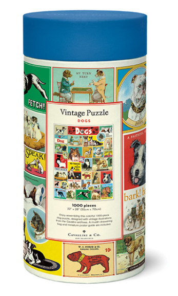 Cavallini Papers - Dogs 1000 Piece Vintage Puzzle