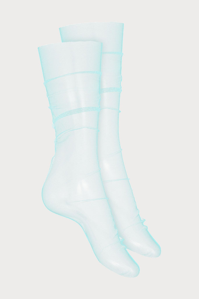 Scandale x Maison Close Celadon Sheer Tulle Socks - Naughty Knickers