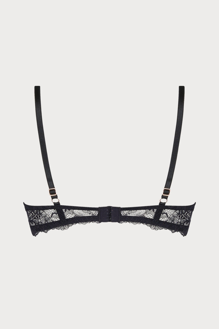 Lise Charmel Charme Secret Black Embroidery Glam Push-up Bra