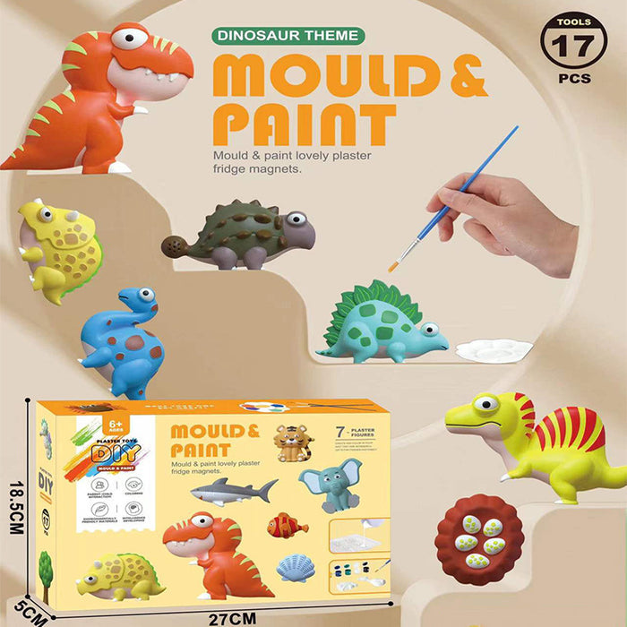 Children's Mold And Paint Fridge Magnets Painting Set