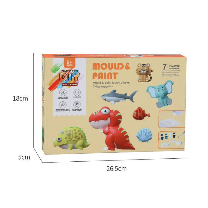 Children's Mold And Paint Fridge Magnets Painting Set