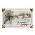 Christmas Postcard A Happy XMAS Snow Covered Home in the Countryside