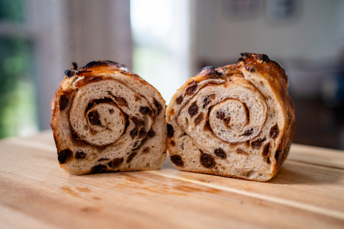 Cinnamon Raisin Swirl Sourdough Bread | Organic Flours