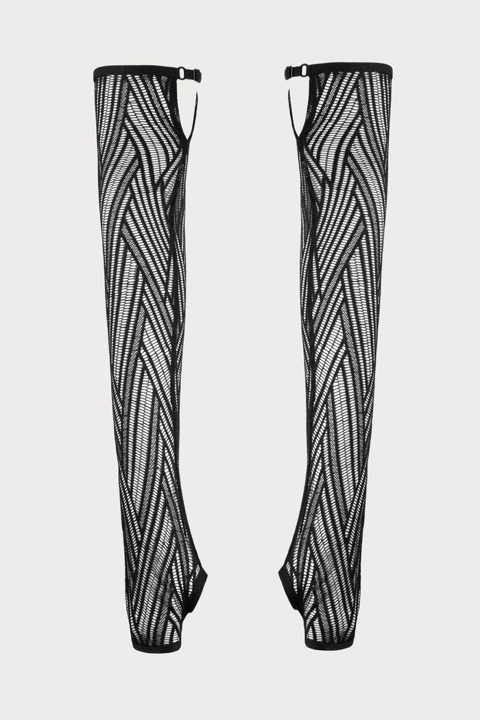 Atelier Amour Clair Obscur Lace Long Gloves Black