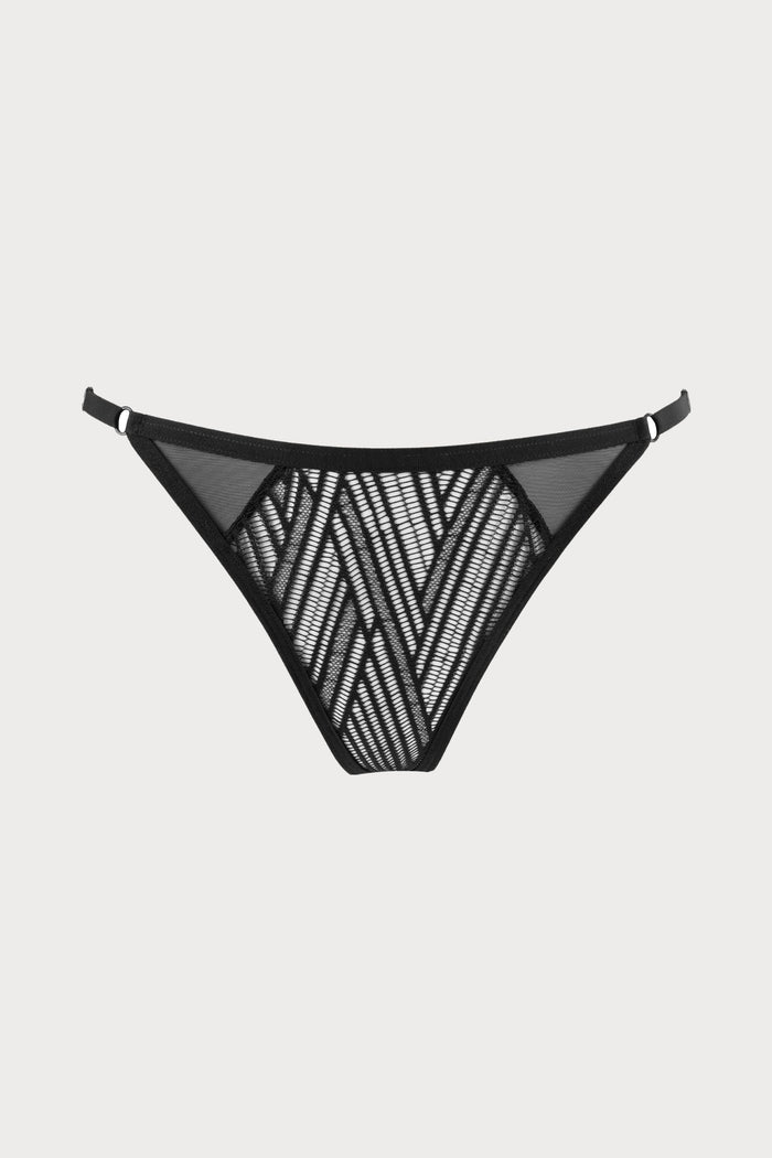 Atelier Amour Clair Obscur Lace Open Brief Black