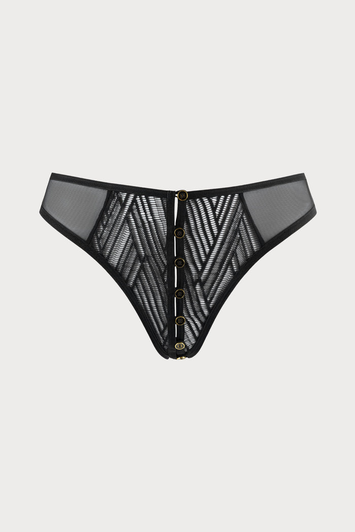 Atelier Amour Clair Obscur Lace Tanga Black
