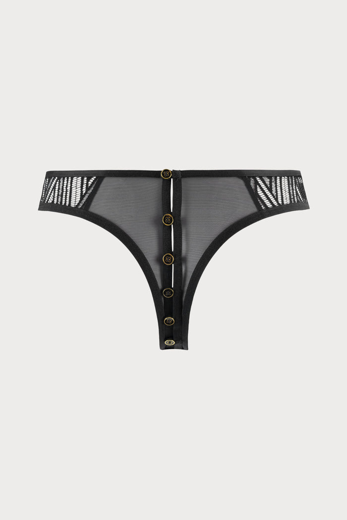 Atelier Amour Clair Obscur Lace Tanga Black