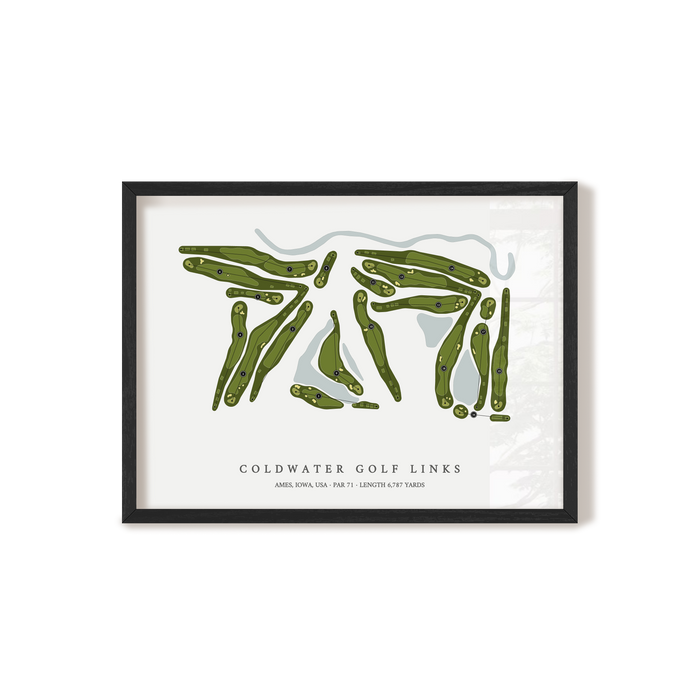 Coldwater Golf Links | Golf Course Map | Black Frame