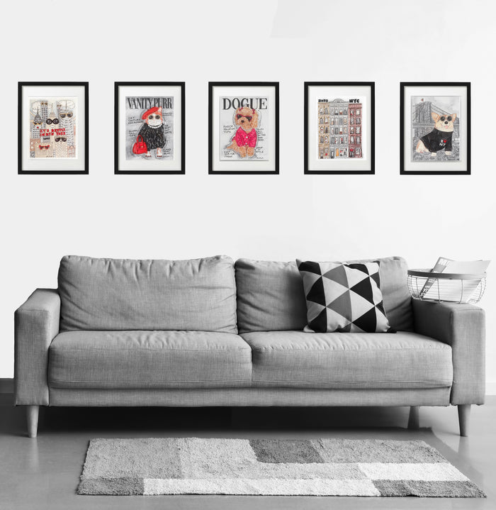 Corgi Glitter Art Print