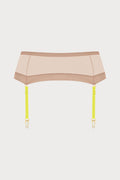 Corps à Corps Suspender Belt Vanilla/Neon Yellow