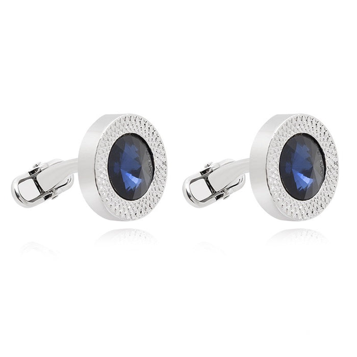 Cufflinks - French Austrian Diamond Zircon Crystal Sleeve Cuff Links