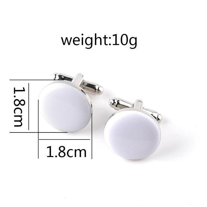 Cufflinks - White Wedding And Business French Fashion Cuff Links