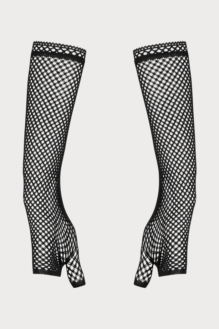 Obsessive Darkessia Black Fingerless Gloves - Naughty Knickers