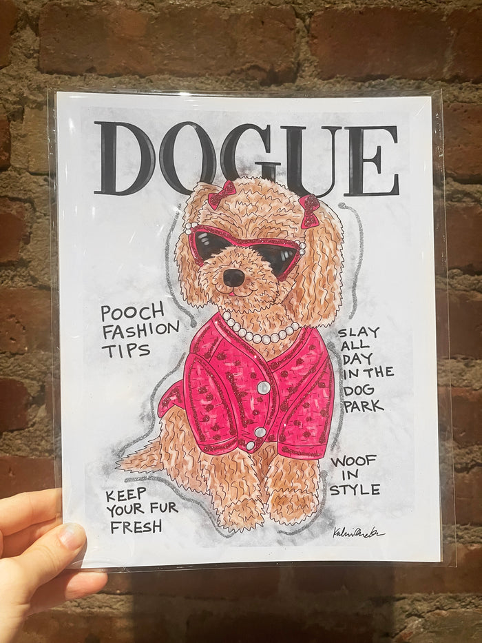 Dogue Glitter Art Print
