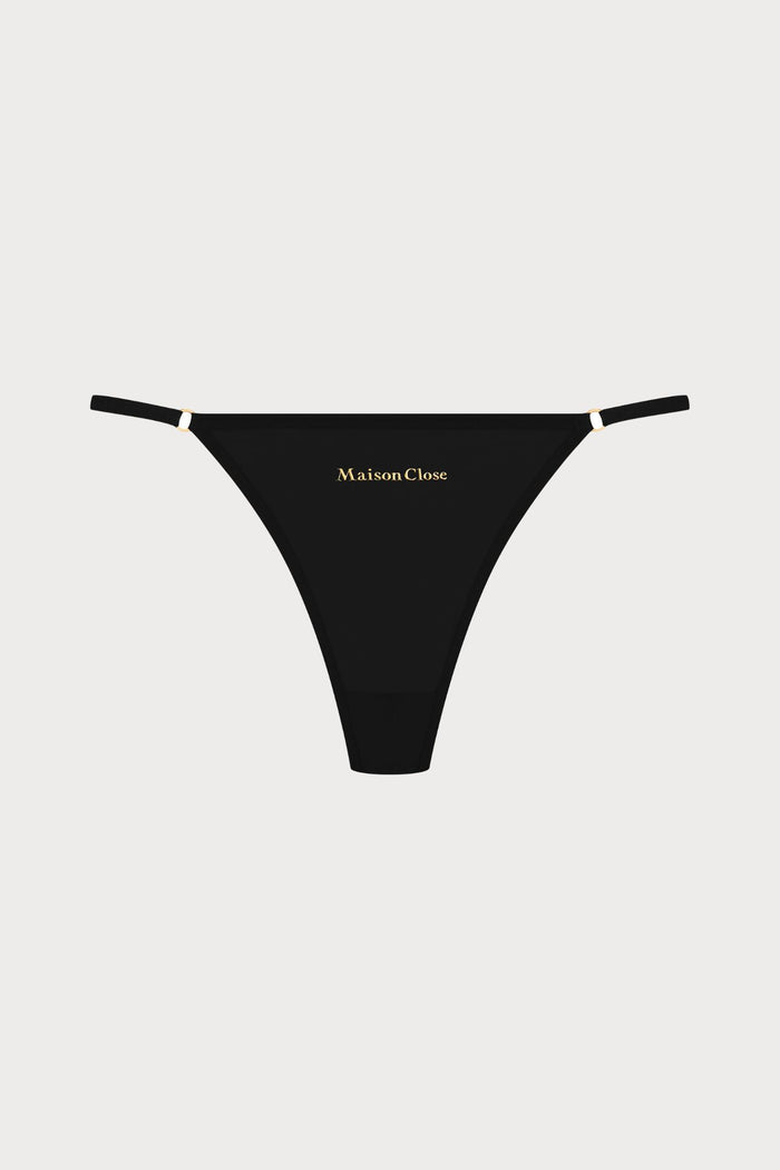 Double Sens Black Adjustable Mini Thong