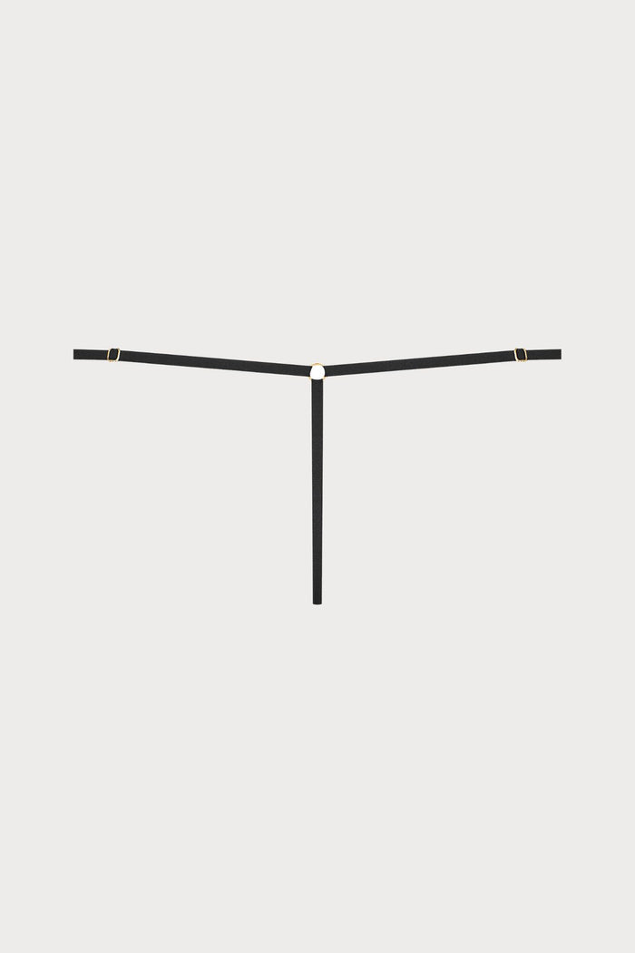 Double Sens Black Adjustable Mini Thong