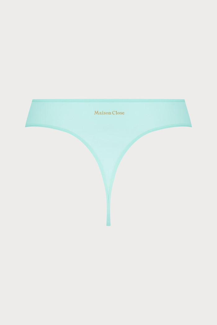 Double Sens High Waist Thong in Celadon