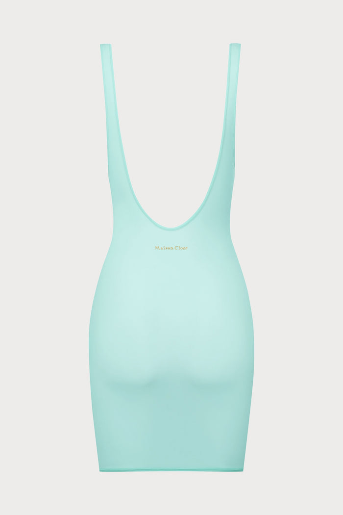 Maison Close Double Sens Pastel Short Backless Dress Celadon