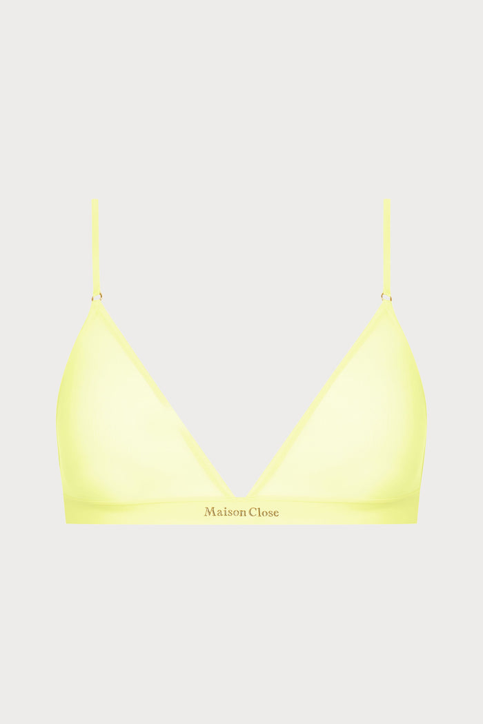 Double Sens Triangle Bra in Yellow
