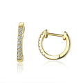 Earring - 14K Gold Plated 925 Sterling Silver Bamoer CZ Ear Rings