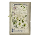 Easter Postcard Attached Mechanical Poem Booklet White Flower Front Winsch Publishing