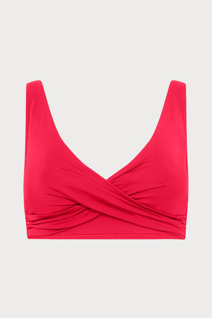 Eco Essentials Red Cross Front Bikini Top