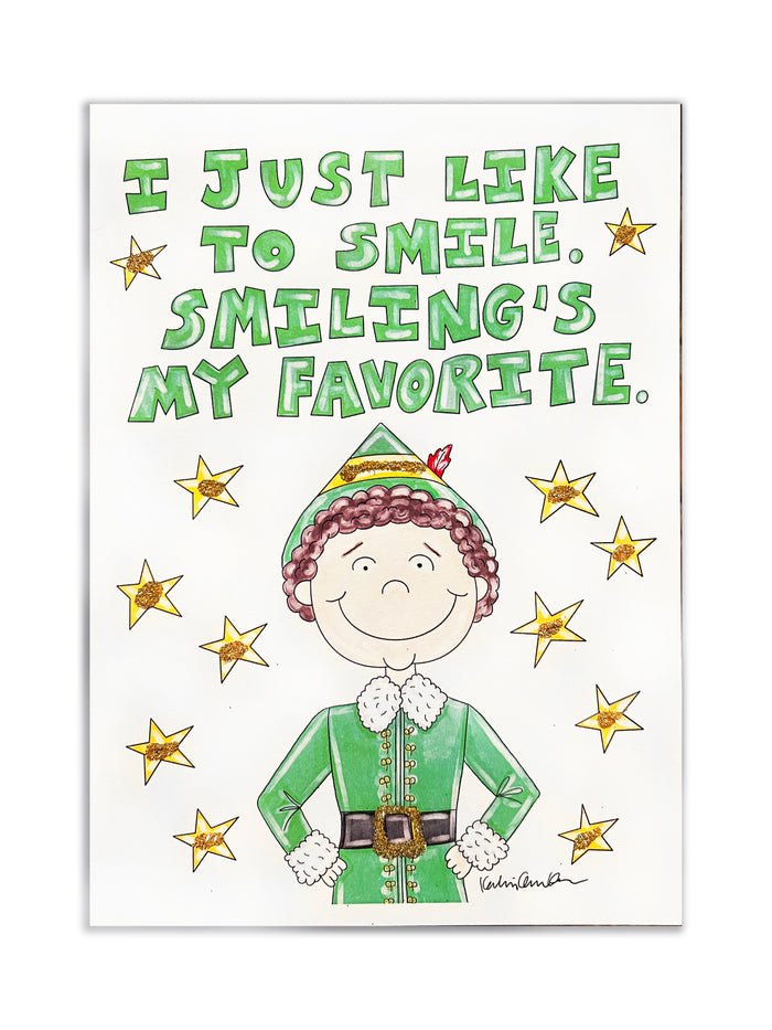 Elf Glitter Card