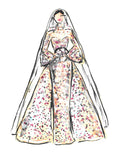 Elie Saab Couture Bride Watercolor Painting