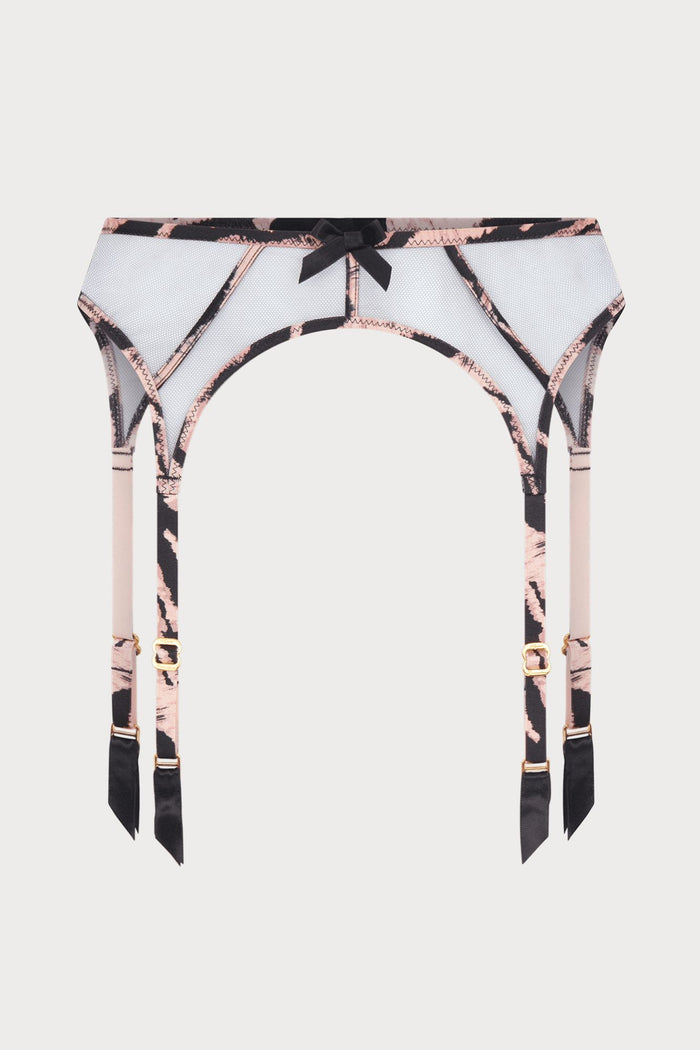 Agent Provocateur Ellise Suspender Belt Black/Pink