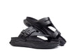 Embrace: Black Dual-buckle Sandal