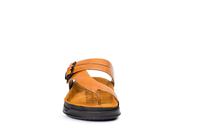Embrace: Tan Dual-buckle Sandal