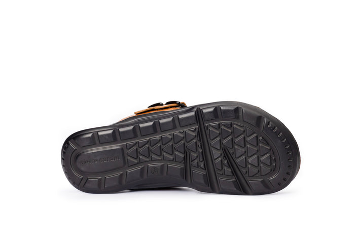 Embrace: Tan Dual-buckle Sandal