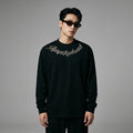 T-Shirt basique brodé manches longues pour homme - Koreanxwear - Taille M