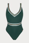 Energie Nautique Green Crossed Back Swimsuit