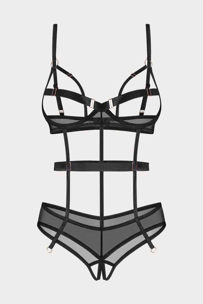 Euridia Cupless & Crotchless Bodysuit, Size XL-2XL (UK 14-16)