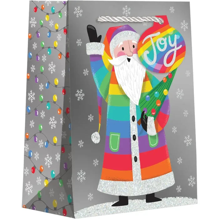 Euro Tote - Small - Rainbow Santa - 6 Count - XST554
