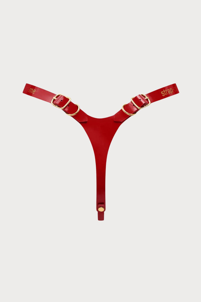 Fabulous Glossy Red Leatherette Harness