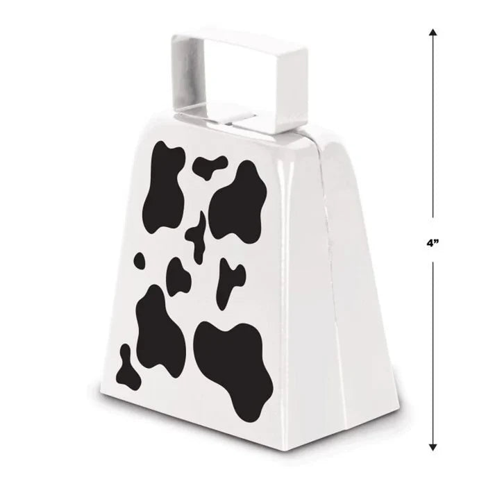 Farm Party Cow Print Cow Bell
