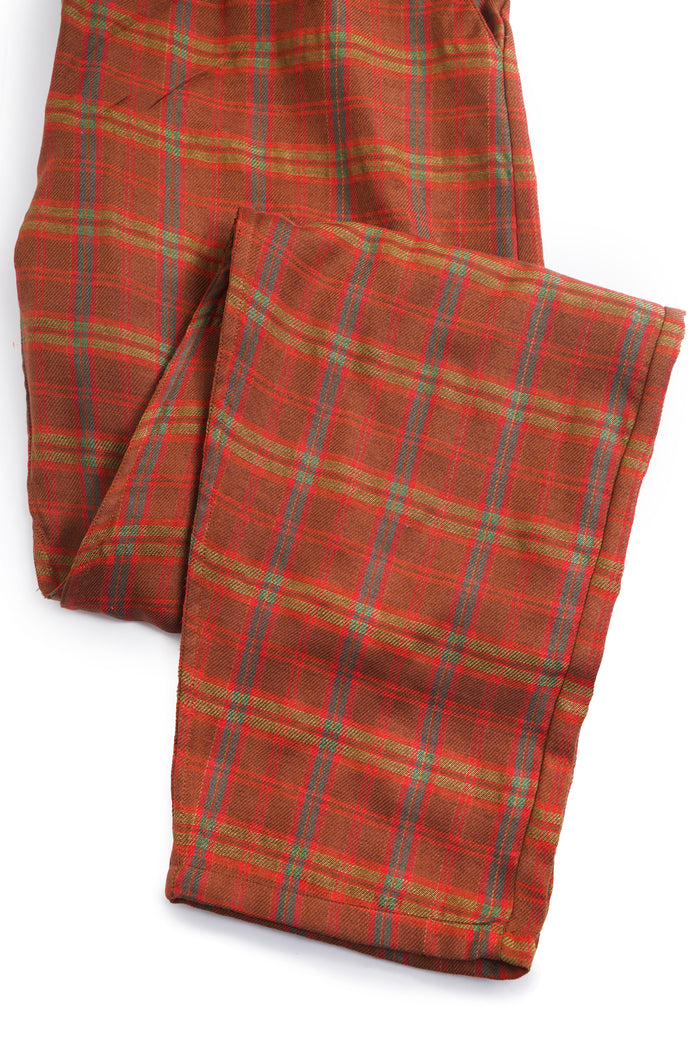 FLALLYN MUSTARD CHECK COMFIRT TROUSER FOR MENS