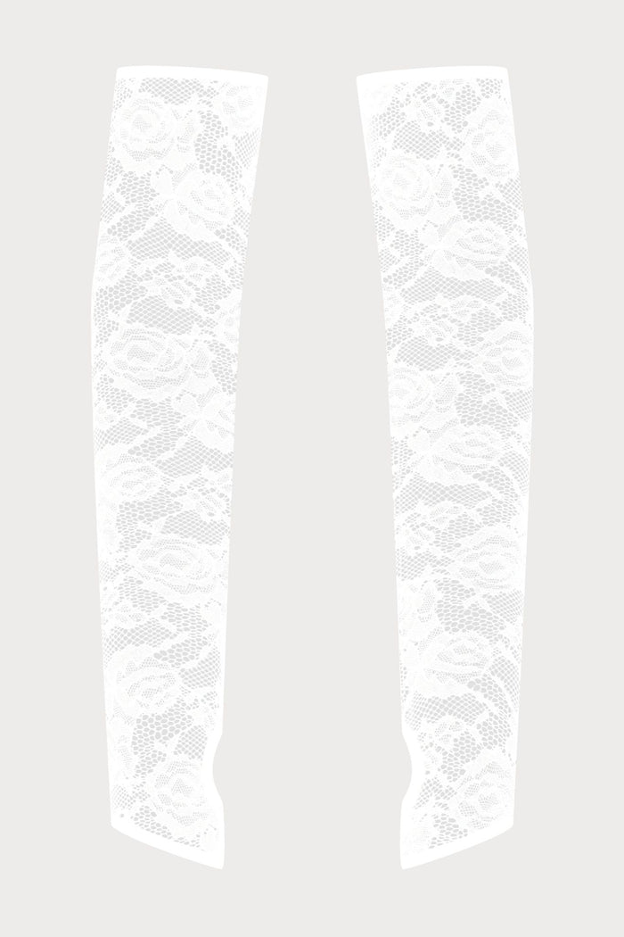 Maison Close Flashback Fingerless Lace Opera Gloves White