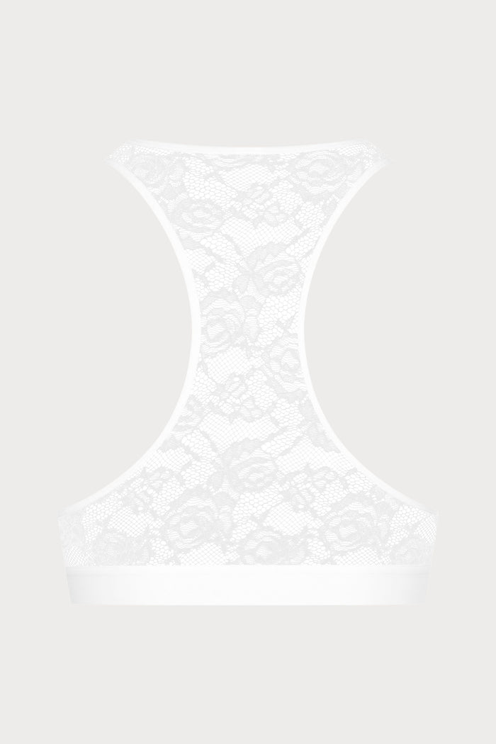 Maison Close Flashback Lace Bralette White