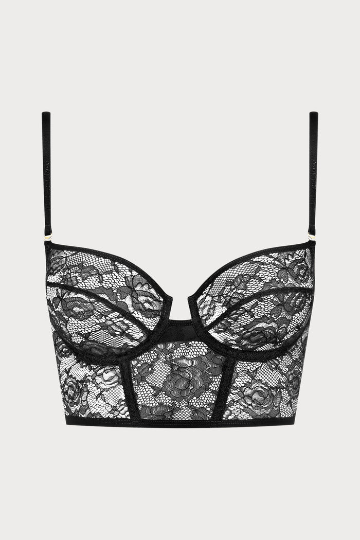 Flashback Lace Bustier Black