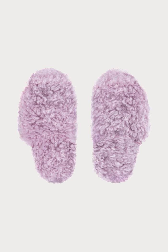 Love Stories Fluffy Lilac Slippers - Naughty Knickers