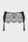 French Connection Suspender Belt in Black, Size S (UK 8)